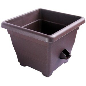 Plastia Samozavlažovací květináč Bergamot čokoláda 25 x 25 cm