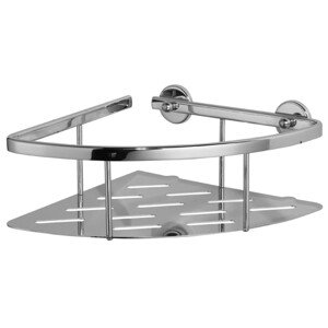 tesa Rohový košík do sprchy Aluxx velký s plným dnem, chrom, 92 x 250 x 125 mm