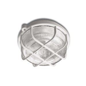 Lena-lighting Stropní/nástěnné svítidlo Round, E27, bílé, pr. 210 x 105 mm