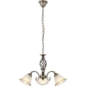 GLOBO Lustr ODIN staromosazný