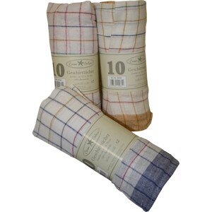 Utěrka na nádobí 50 cm x 70 cm kostkovaná balení 10 ks