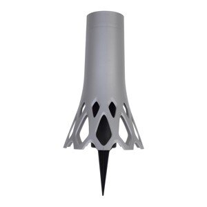 Plastia Váza se zápichem Roseta 1 l, stříbrná