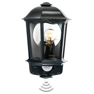 Steinel Venkovní nástěnné svítidlo L 190 S, senzor, černé, 33,5 x 21,7 x 14,7 cm