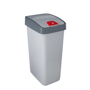 Keeper Odpadkový koš Magne s odklápěcím víkem, stříbrný, 45 l