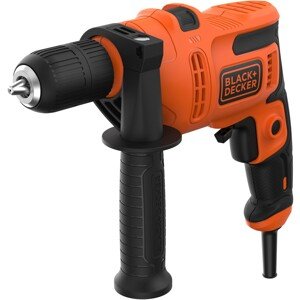 Black+Decker Příklepová vrtačka 1stupňová BEH200K-QS, 500 W vč. kufříku