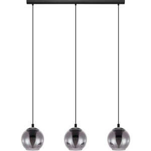 EGLO Závěsné svítidlo Ariscani černé průhledné