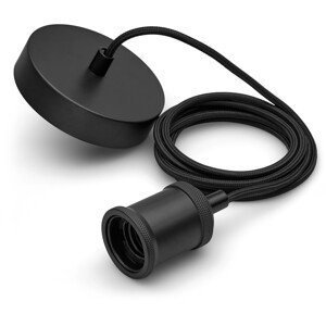 Philips Závěsný kabel Vintage s objímkou E27 černý a baldachýn