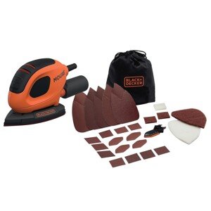 BLACK+DECKER Vibrační bruska Mouse BEW230BC-QS 55 W pro detailní broušení