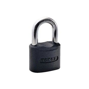 Tokoz Visací zámek Alfa 50, 3 klíče, černý, 84 x 53 x 27 mm