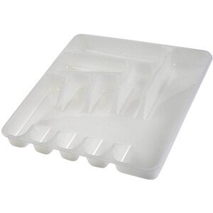 Vložka na příbory Pablo, 7 přihrádek, 6 x 37 x 39 cm, bílá