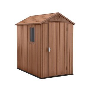 Keter Plastový zahradní domek Darwin 4x6, hnědá, 125,8 x 184,5 x 205 cm