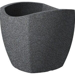 Scheurich Květináč WAVE GLOBE CUBO Black-Granite 44,5 x 49,4 x 49,4 cm