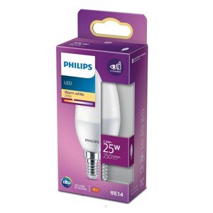 Philips Classic LED žárovka E14, 2,8 W, 250 lm, 2700 K, tvar svíčky