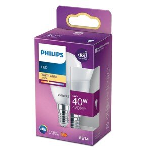 Philips Classic LED žárovka E14, 5 W, 470 lm, 2700 K, tvar kapky