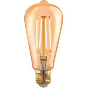 EGLO LED žárovka s filamenty, jantarová, E27, 4 W, 300 lm, 1700 lm, pr. 6,4 cm