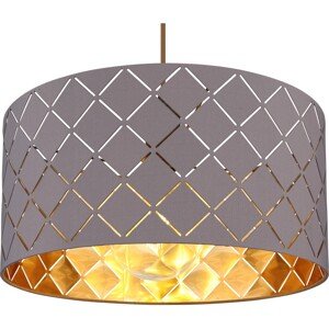 GLOBO Závěsné svítidlo CINDY, E27, matně černé/šedo-zlaté, pr. 40 x 140 cm