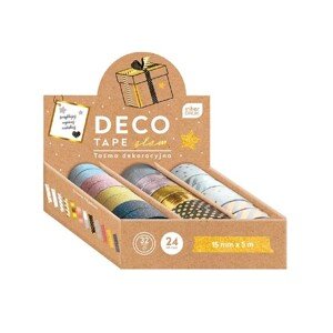 Interdruk Washi páska GLAM, různé motivy, pr. 32 mm, 15 mm x 5 m