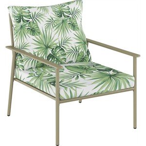 Balkonová židle Dalysford zelená, listový potisk, 80 x 72 x 83 cm, 2 ks  *