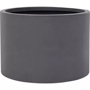 VLC Květináč z materiálu fiberstone Tartas antracitová šedá pr. 33 x 23 cm