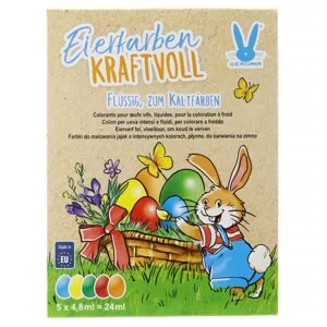 Velikonoční barvy na vajíčka za studena, 5 barev