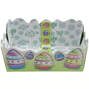 Velikonoční dekorace papírový košík 5,5 x 16 x 15 cm, 1 ks