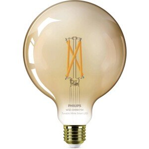 Philips Smart LED žárovka Filament E27 G125, 7 W, 640 lm, 2000-5000K, jantarová