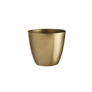 Plastkon Obal na květináč Ella, lesklá zlatá, pr. 18 cm