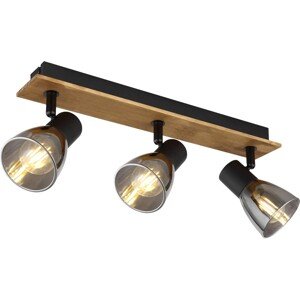 GLOBO 3bodové svítidlo CLAUDE černá/hnědá E14 40 W 400 x 70 x 155 mm