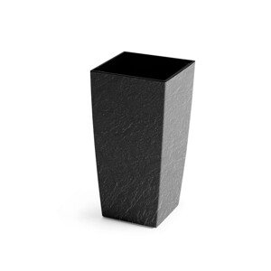 Plastkon Květináč Eliot Stone antracitový 23,9 x 23,9 x 45,9 cm