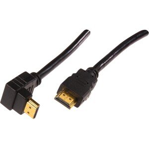 Schwaiger Vysokorychlostní HDMI kabel s Ethernetem, 90°, 1,3 m
