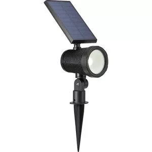 Solární bodové LED svítidlo, IP44, bílá/černá, 35 x 9,4 x 22,5 cm