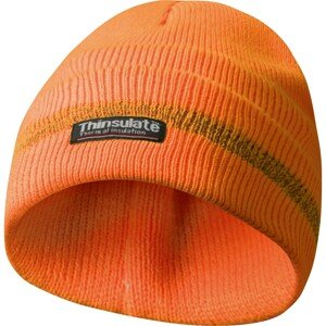 Gebol Pletená čepice s reflexním proužkem oranžová UNI