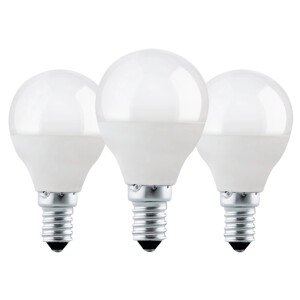 EGLO LED žárovka E14 P45 4,9W 470lm 3000K pr. 45 x 78 mm, opálová, 3 ks