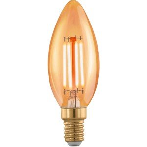 EGLO LED žárovka E14 C35, 4 W, 300 lm, 1700 K, jantarová
