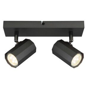 GLOBO Stropní 2bodové svítidlo JAMES, matná šedá, 26 x 6 x 14,5 cm