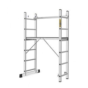 DRABEST Hliníkové žebříkové lešení ARD HOME 3v1, max. 150 kg, 2 x 6 příček