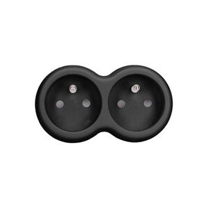 SOLIGHT Rozbočka 2 zásuvky 10A, černá