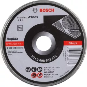 Bosch Řezný kotouč PRO Stainless Steel and Metal, 125 x 1,0 x 22,23 mm, 10 ks