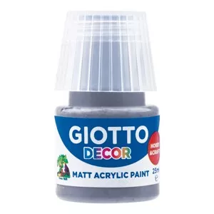 GIOTTO Akrylová barva Decor Acrylic MATT šedá tmavá, 25 ml