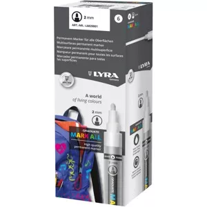 LYRA Akrylový popisovač Graduate MARK ALL bílý, M - 2 mm