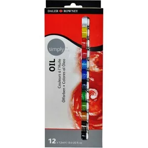 Daler Rowney Sada olejových barev SIMPLY, 12 x 12 ml
