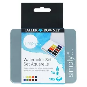 Daler Rowney Cestovní sada akvarelových barev SIMPLY, 10dílná