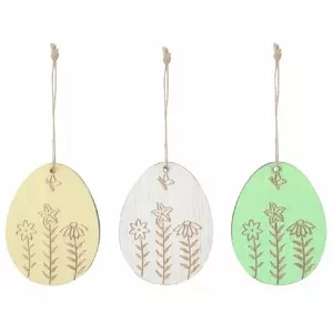 Anděl Přerov Vejce dřevěné 5 x 7 x 0,5 cm na zavěšení, 6 ks v krabičce