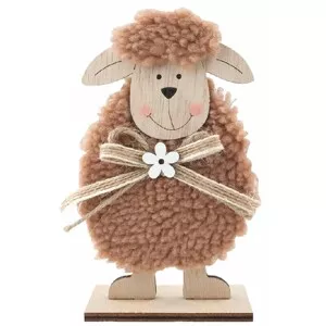 Anděl Přerov Ovce dřevěná hnědá 9 x 14,5 x 4 cm na postavení