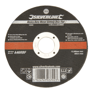 Řezací kotouč na kov, plochý 115 × 1 × 22,23 mm mm Silverline 103662