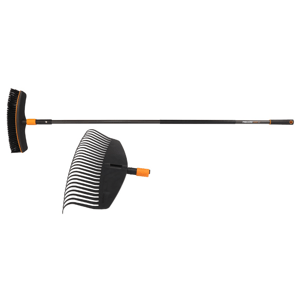 Set FISKARS QUIKFIT hrábě na listí + koště + násada 1016608 10713