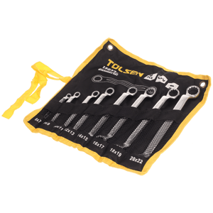 TOLSEN Sada očkových klíčů 8 ks 6 - 22 mm 15077