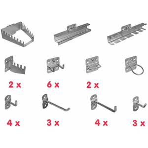 GÜDE Sada závěsných háků a držáků, 28-dílná 40768