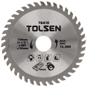 TOLSEN Pilový kotouč TCT 110 × 20 - 40z 76410