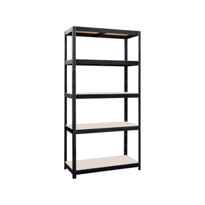 M.A.T. Group Regál  900 × 450 × 1800 mm, 5 polic, ocel ČER + MDF deska 791476